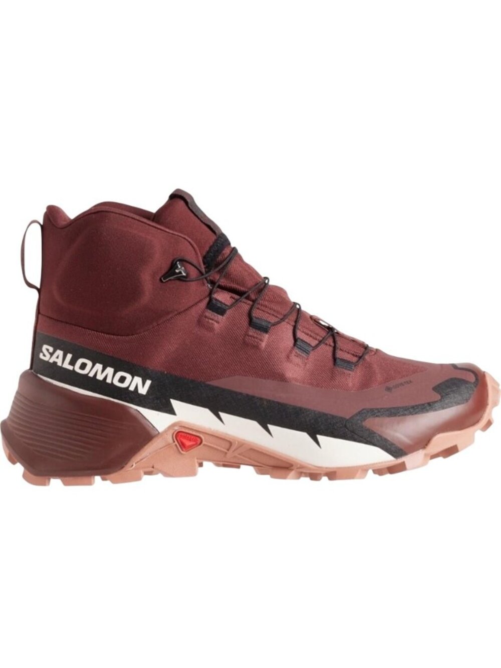 Salomon Womens Cross Hike 2 Mid Gore-Tex Hiking Boots Waterproof Burgundy 10